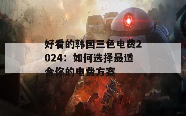 好看的韩国三色电费2024：如何选择最适合你的电费方案